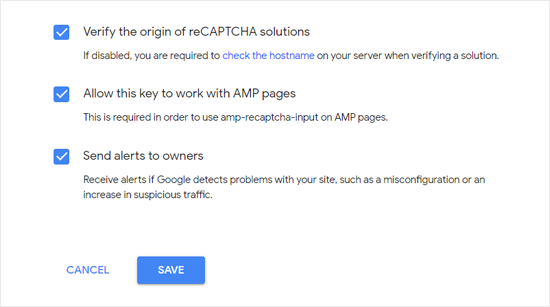 allow recaptcha to work on amp pages