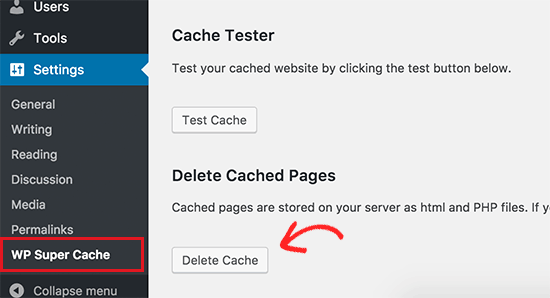 come-cancellare-la-cache-in-wordpress-con-wp-super-cache