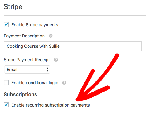 Enable Recurring Subscription Payments In Wpforms Stripe Addon