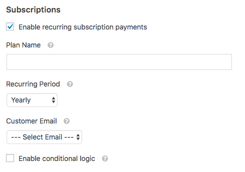 Recurring Subscription Settings In Wpforms Stripe Addon