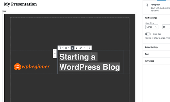 Creare Presentazione In Wordpress