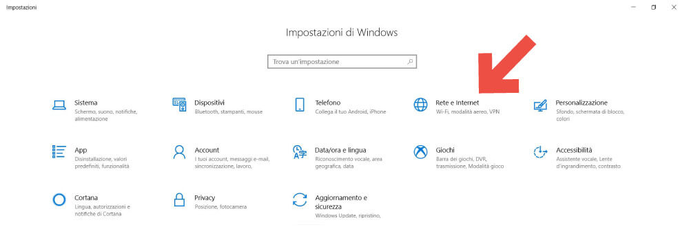 Impostazioni Rete E Internet Windows 10