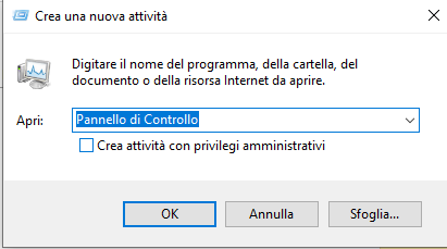 Trovare Pannello Di Controllo In Windows 10 Con Task Manager Ricerca