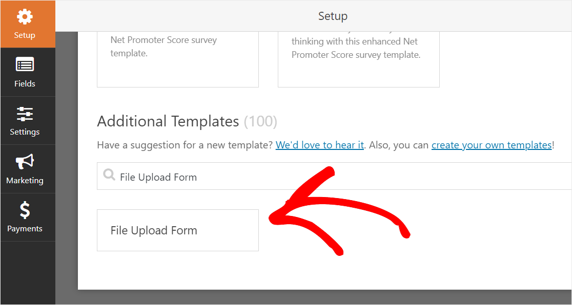 file-upload-form-template