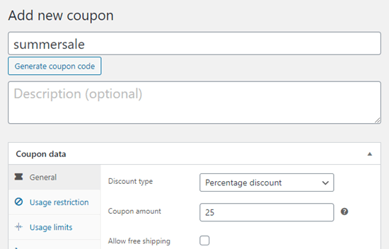 Advanced Coupons Percentage Discount