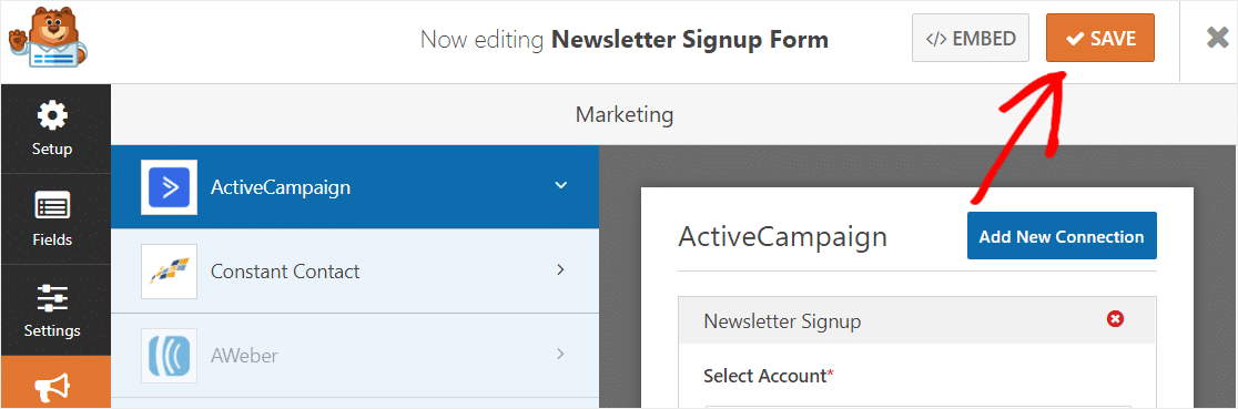 Save Activecampaign Form Settings 1