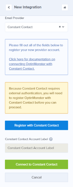Cw New Constant Contact Integration