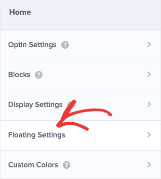 Floating Settings From OM Homepage Min