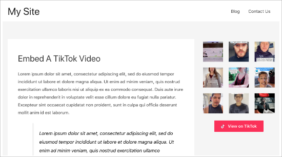 Sidebar Tiktok Siteview