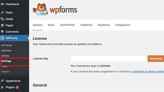 Wpforms License 1