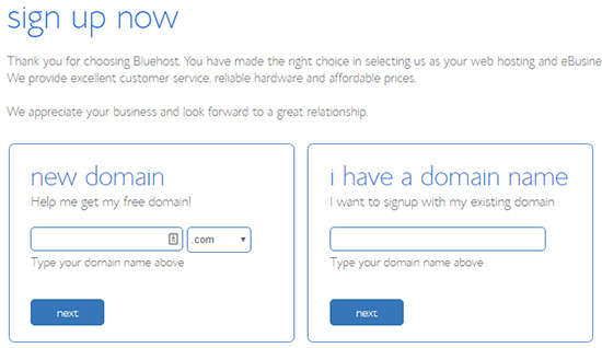 Bluehost Signup Now
