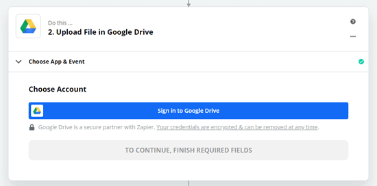 Sign In Google Drive Zapier
