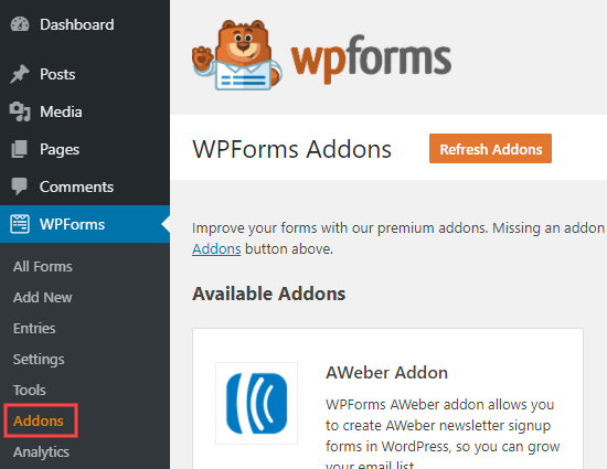 Wordpress Wpforms Addons