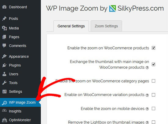 Wp Image Zoom Plugin