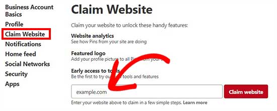 Claimwebsite