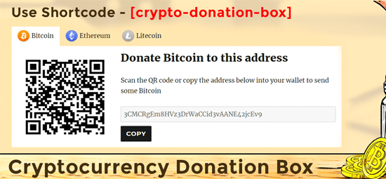 Crypto Donation Plugin