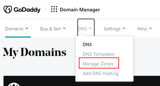 Godaddy Dns Manage Zones