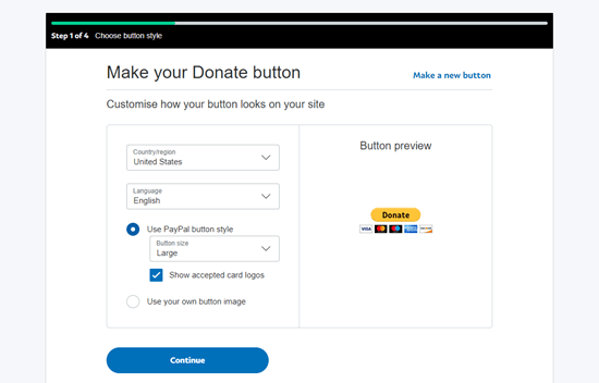 Paypal Creating Donation Button