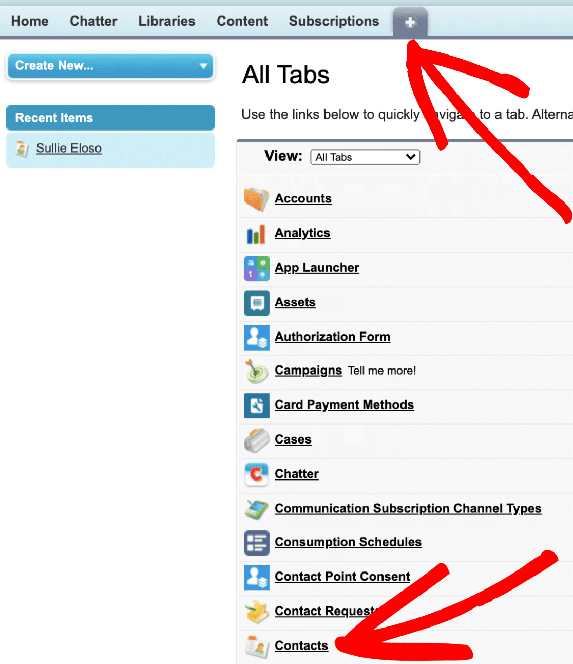 Contacts List In Salesforce 1