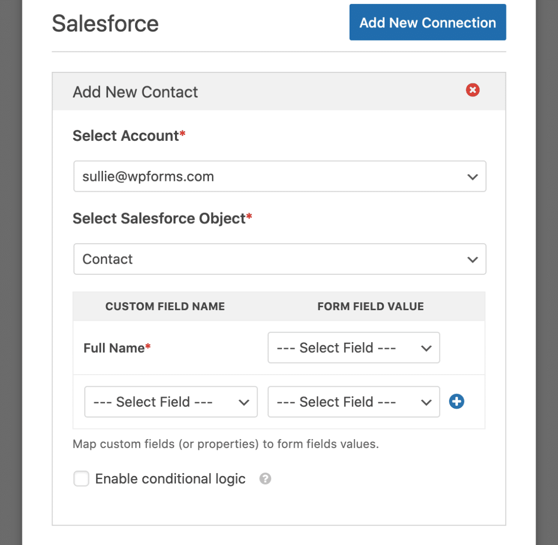 Salesforce Options In Form Builder