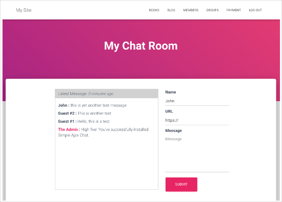Published Chat Room