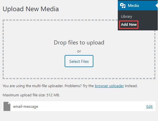 Succesfully Upload New File Type