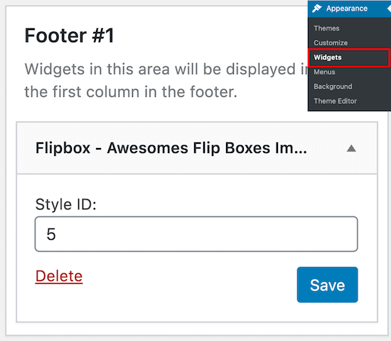 Add Flipbox To Widget