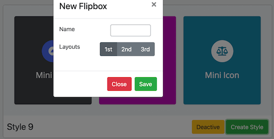Choose Flipbox Layout