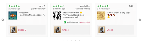 Customer Reviews Woocommerce Example