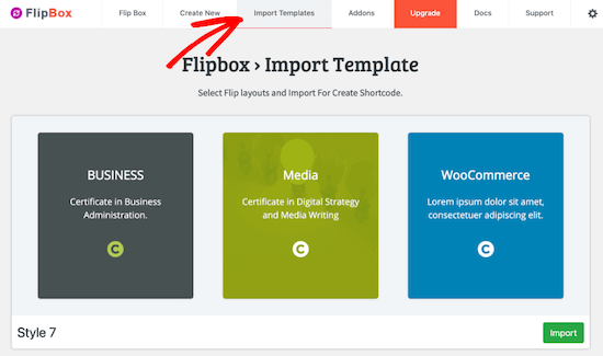 Flipbox Import Template