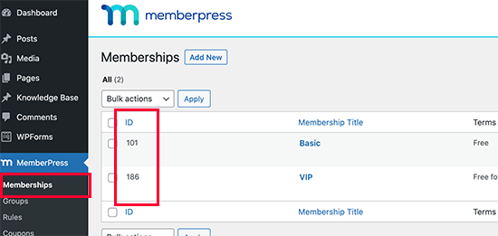 Membershipid