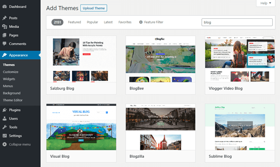 Search Blog Themes