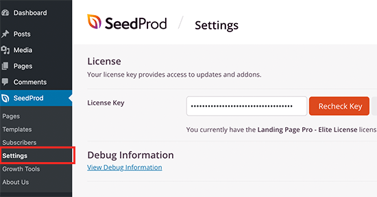 Seedprod Licensekey 1