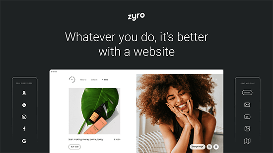 Creador de sitios web Zyro