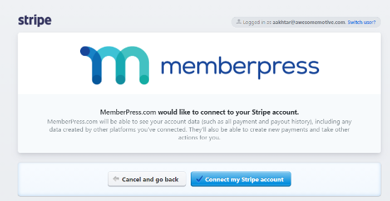 Connect My Stripe Account With Memberpress