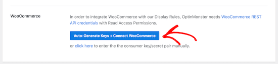 Connect Optinmonster Woocommerce