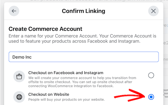 Step Eight Create Commerce Account Checkout On Website