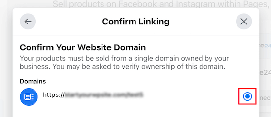 Step Eleven Confirm Your Website Domain