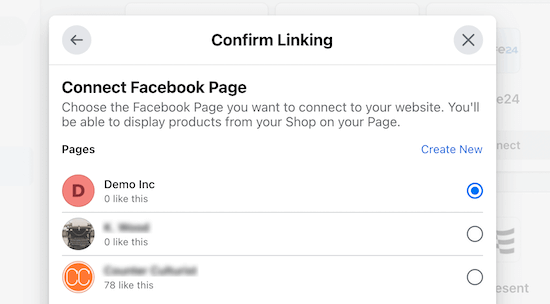 Step Five Confirm Linking Facebook Page Maybe