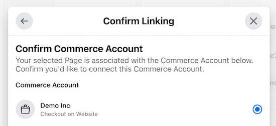 Step Nine Confirm Commerce Account Linking