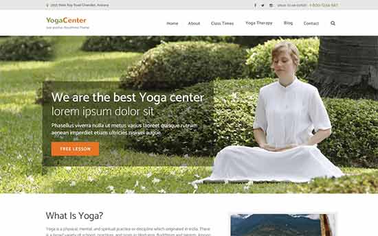 Yoga Theme Wordpress