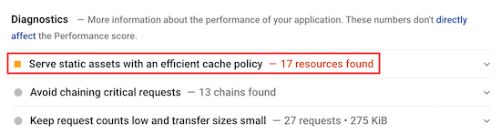 Effecient Cache Policy Warning
