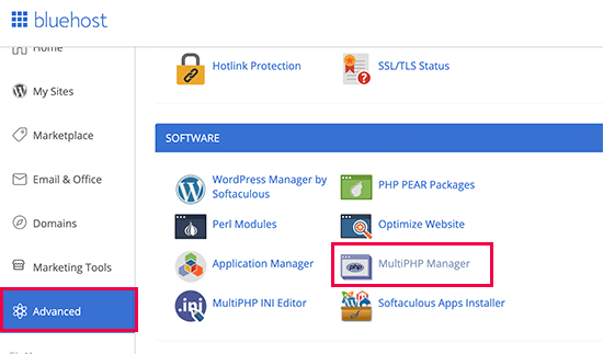 Php Manager Bluehost