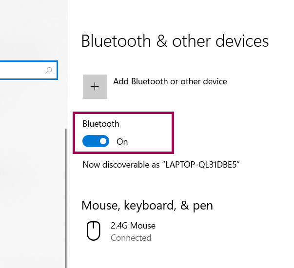 Add Devices ON Bluetooth