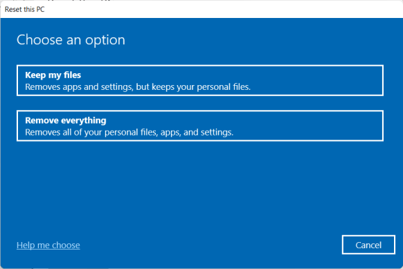 Choose An Option Windows 11