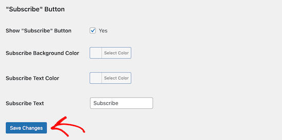 Customize Subscribe Button Save