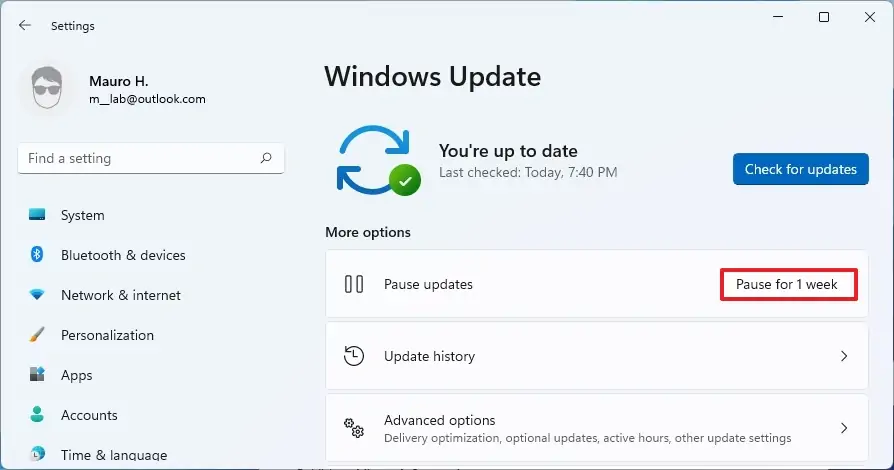Windows 11 disabilita gli aggiornamenti