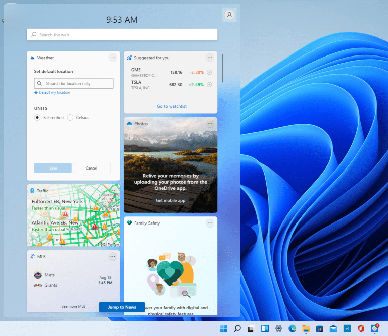 Personalizzare Widget Windows 11