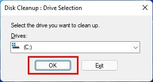 Select Disk Cleanup Drive