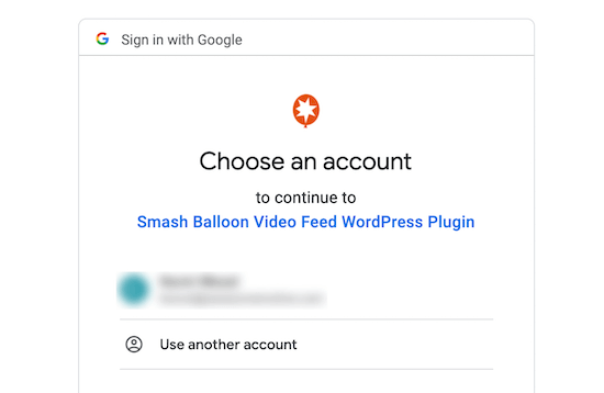 Select Google Account
